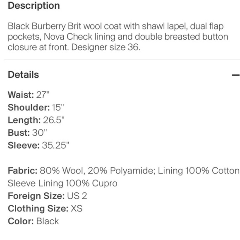 👑HOST PICK x4!👑Burberry pea coat - Picture 5 of 6